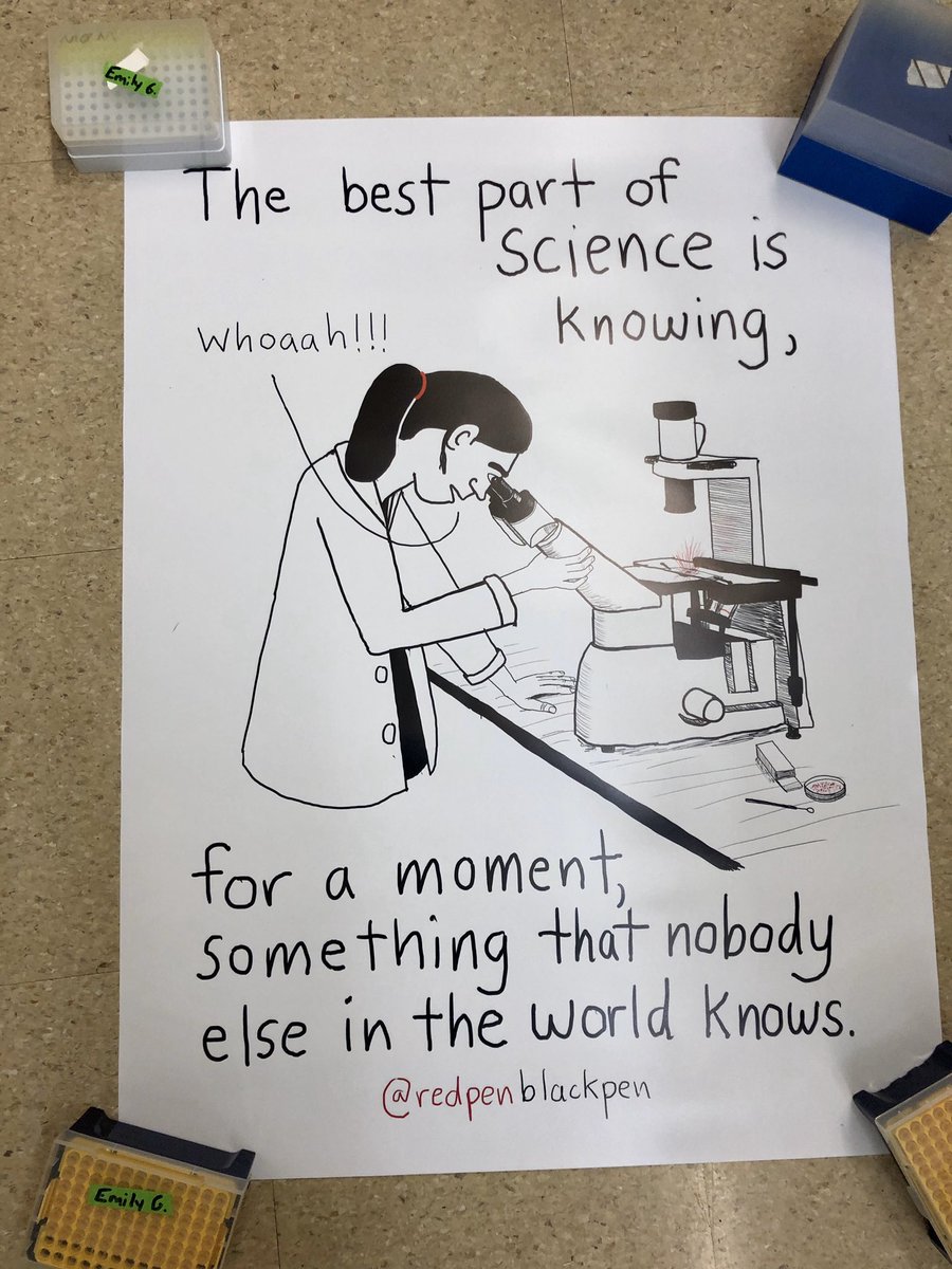 markowenmartin's tweet photo. I recently received this wonderful print (which describes how I feel about science so perfectly) from @redpenblackpen . Thank you so very much for thinking of me. #UnexpectedActsOfKindness https://t.co/zJNATA6GFT