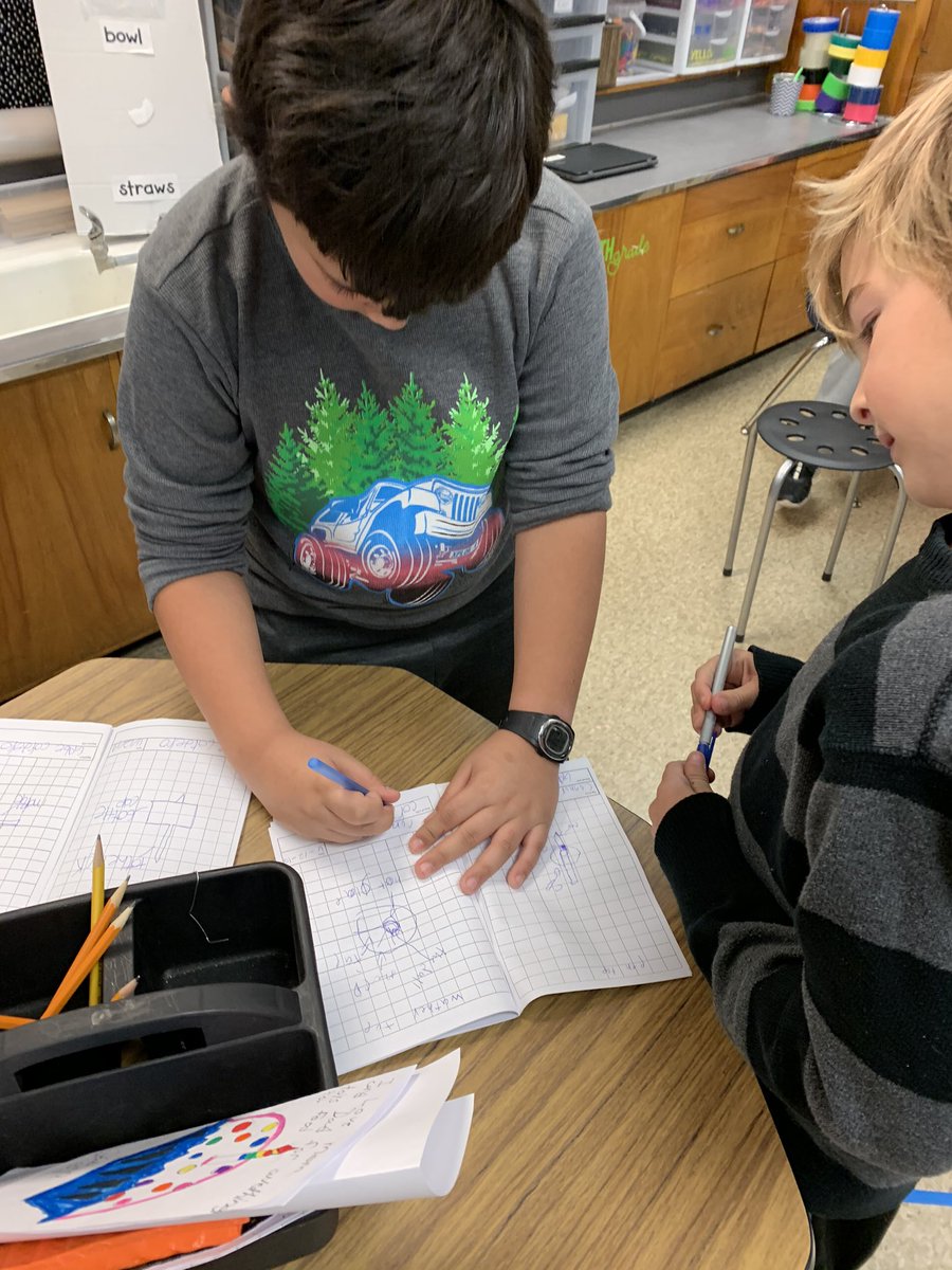 4th graders sketched spinning top designs in their engineering notebooks and then gave feedback to a friend <a href="/eeeaacps/">EEEAACPS</a> #AACPSAwesome