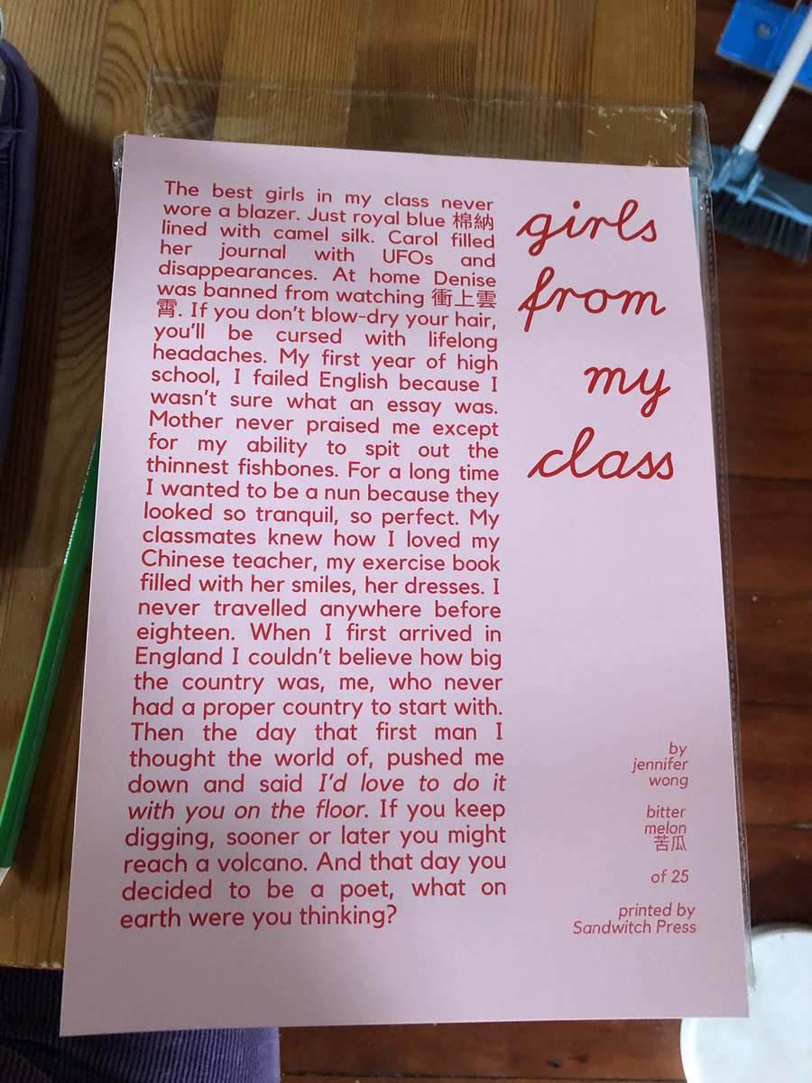 Riso printed poem posters!! These will be for sale at <a href="/wgtnzinefest/">Wellington Zinefest</a> this Saturday &amp; will be available to buy from our website soon! Printed by Sandwitch Press in NZ 🍬🍭🍡 @JayGYing <a href="/jennywcreative/">Jennifer Wong (she/her)</a>