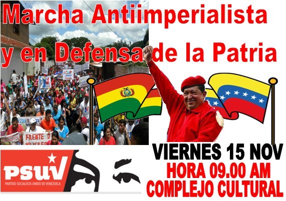 ALCALDIAGUARIBE's tweet photo. !PUEBLO A LA CALLE!
fuerzas de la revolucion en San José de Guaribe salen a la calle en solidaridad al hermano pueblo de Bolivia y en Defensa de la patria.
Viernes 15 Nov
Hora: 09:00am
Salida: Complejo cultural
#PueblosDelMundoConEvo
🇧🇴🤝🏾🇻🇪 https://t.co/4Rw2AO6EBH