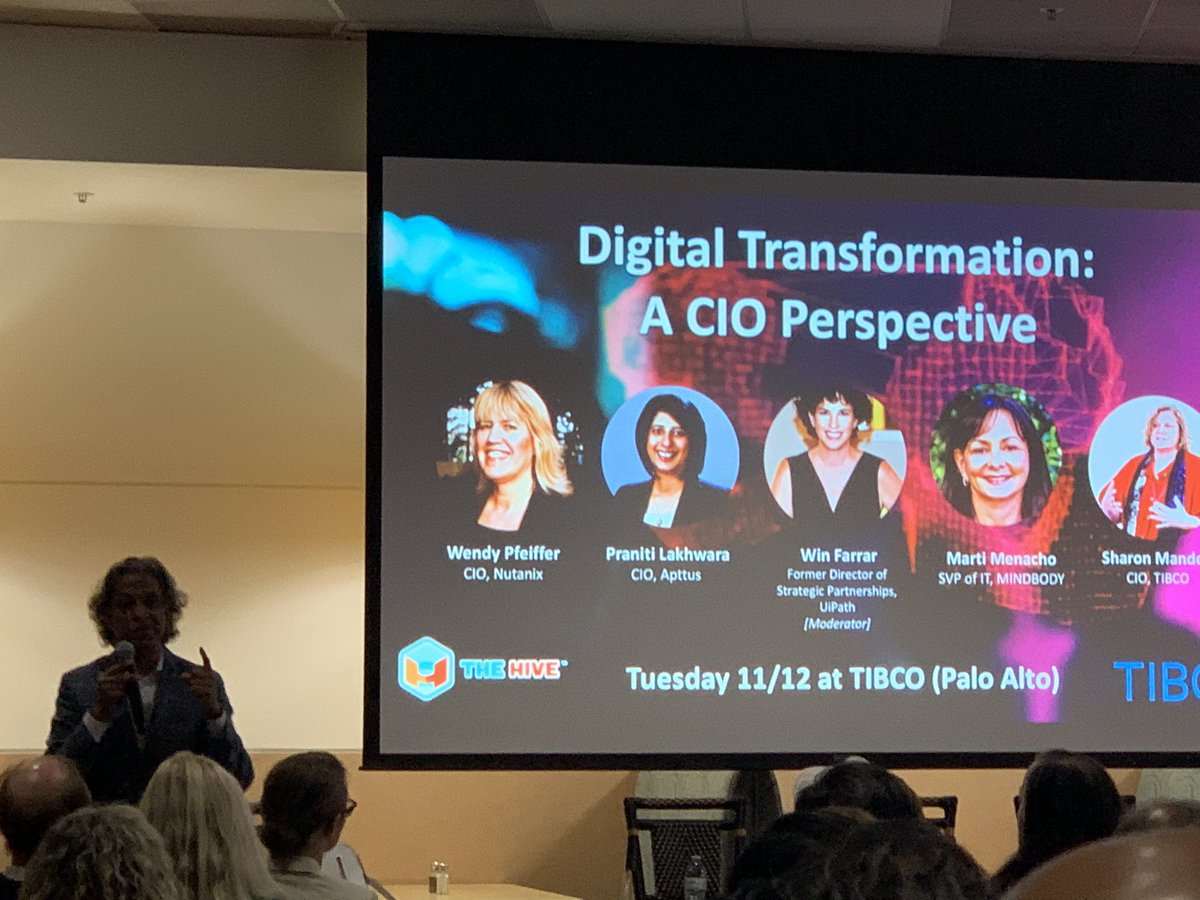 tedemeo's tweet image. @tmravi kicking of a #hivedata event on Digital Transformation: A CIO Perspective.  Looking forward to hearing from these thought leaders.