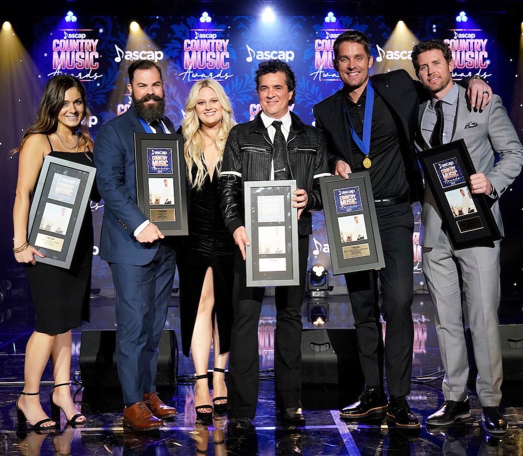 ASCAP's tweet photo. .@BrettYoungMusic picked up two #ASCAPCountry 🏆 for #Mercy &amp; #HereTonight, which was co-written by first time #ASCAP winning writer @BenCaver!! Congrats fam 🎉 https://t.co/t39KiBVwUd