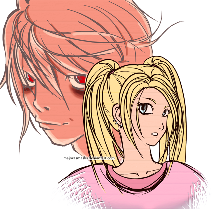 MajoraNoKamen's tweet photo. Cover art of two commissioned #DeathNote fanfics (the blond girls are two different fan-characters). 🍎🍎🍎
#BeyondBirthday #AnotherNote #L #Lawliet #Lawliett #DeathNoteL #LDeathNote #YagamiLight #LightDeathNote #DeathNoteLight
https://t.co/UCG5gtrGOj | https://t.co/GhLHW4NhQg https://t.co/OtaXdoZuve