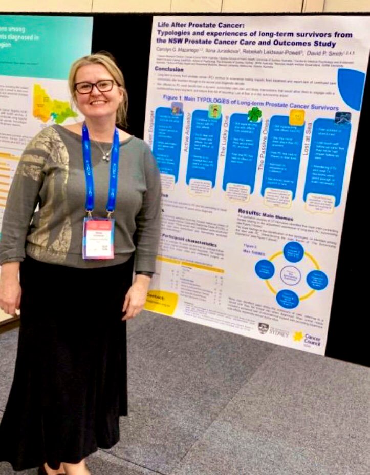 Dr Carolyn Mazariego-Jones (@cg_mazjo) on Twitter photo My qualitative poster presented by the lovely, <a href="/IlonaJuraskova/">Prof Ilona Juraskova</a> at #COSA19, describing the FIVE survivorship typologies identified in prostate cancer survivors. Rapid oral on Thursday at 7:20am! #survivorship #ProstateCancer My qualitative poster presented by the lovely, <a href="/IlonaJuraskova/">Prof Ilona Juraskova</a> at #COSA19, describing the FIVE survivorship typologies identified in prostate cancer survivors. Rapid oral on Thursday at 7:20am! #survivorship #ProstateCancer