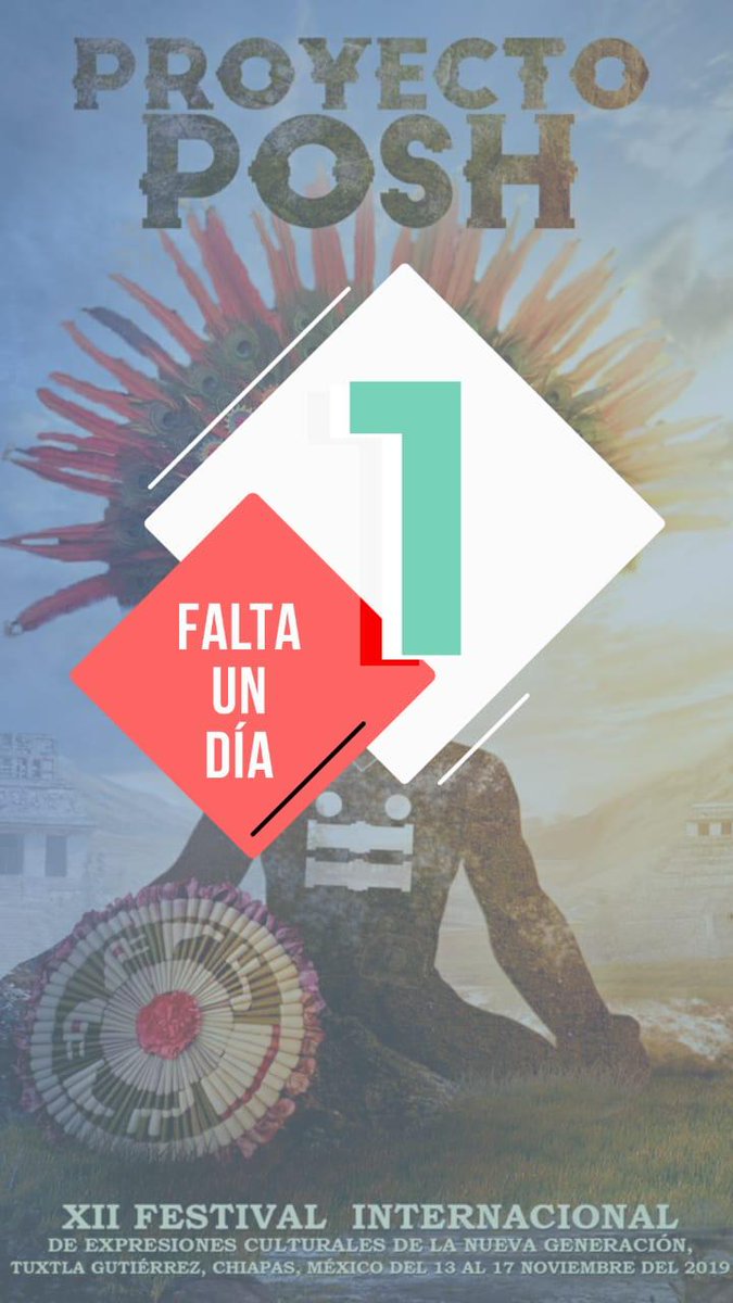 Estamos a 1 día de iniciar el XII Festival Internacional de Expresiones Culturales de la Nueva Generación <a href="/ProyectoPosh/">Proyecto Posh</a> en Tuxtla Gutiérrez, Chiapas, del 13 al 17 de noviembre, todas las actividades son libres y gratuitas, los esperamos.
