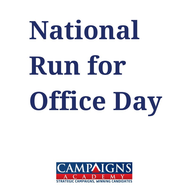 CampaignsAcadem's tweet photo. November 12 is #NationalRunForOfficeDay. Your community needs your service, time and talent in elected office. We invite you to run for office. Are you in? #RunningForOffice https://t.co/knDzpvSEOg