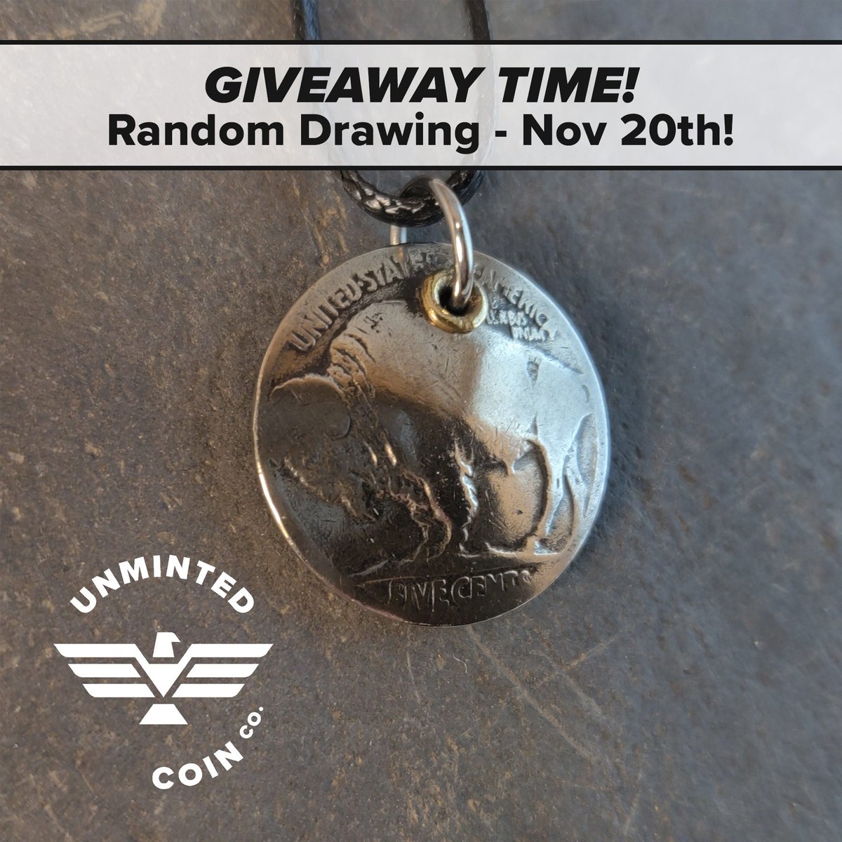 UnmintedLTD's tweet photo. Doing a giveaway for a Buffalo Nickel pendant on Facebook - info on post! https://t.co/vIqgiQHJD7 #coinjewelry #coinart #buffalo #5cents #flip https://t.co/mLVt9hahkf