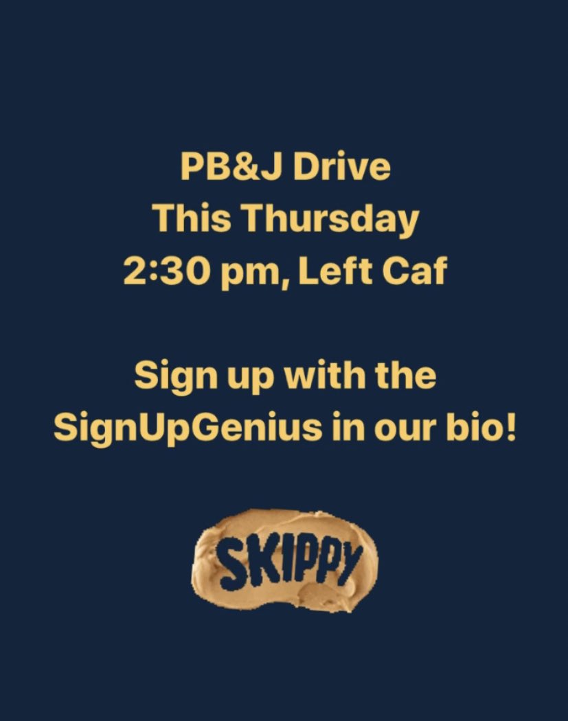 Come to our first peanut butter and jelly drive this school year! All sandwiches are being donated to Allentown’s Homeless Shelter. Come out and make sandwiches for a great cause. Community service hours provided. Sign up for items using the link in our bio.