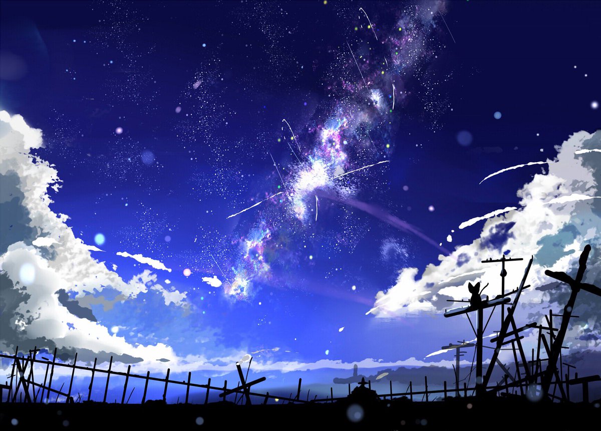 sky star (sky) scenery starry sky cloud outdoors night  illustration images