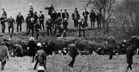 At Burntollet Bridge on the 4th of January in 1969, RUC officers who were "on-duty" at the scene stood by as loyalists attacked civil rights marchers. About 100 off-duty members of the reserve police force, the "B-Specials", who were also present, even joined in with the attack.