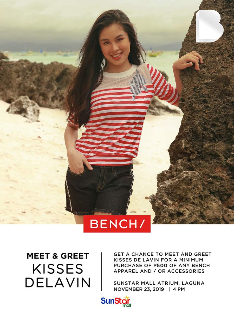 _kweenaryastark's tweet photo. 10 days to go! 💋✨

Get a chance to meet and greet Kisses for a minimum purchase of P500 of any BENCH apparel/ or accessories.

Sunstar Mall Atrium, Laguna
November 23 | 4 pm 

@KissesDelavin | Kisses Delavin
#KissesDelavin #DNinang https://t.co/cSnmb0GRlA