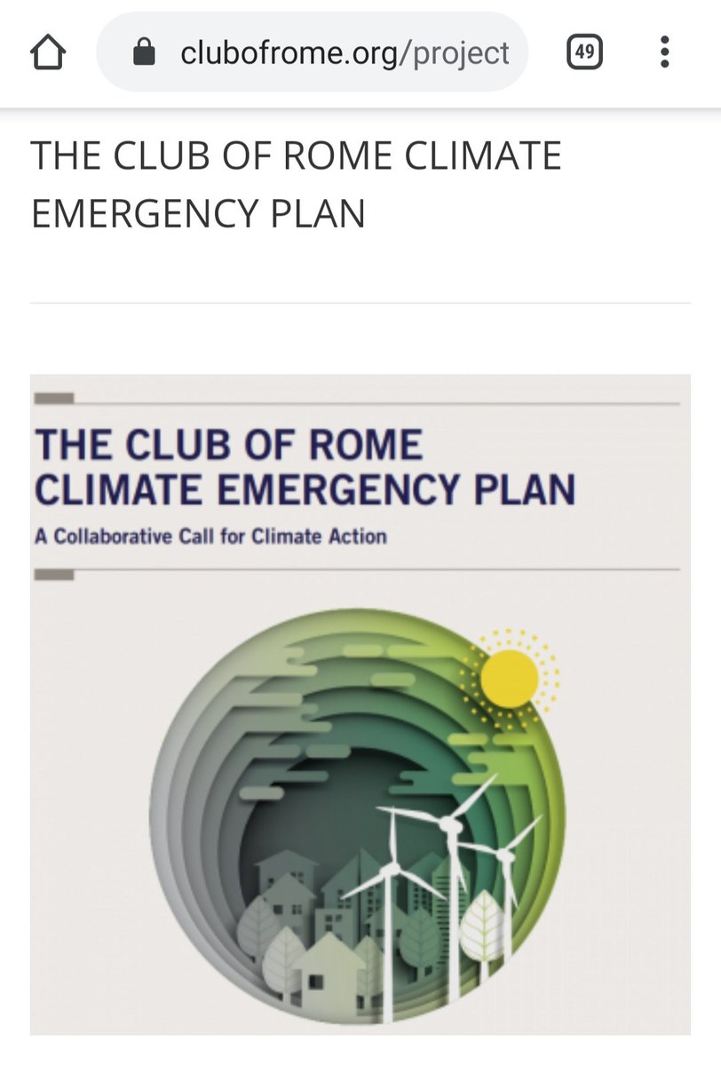 35) This is the "Climate Emergency Plan" which was written by the Club of Rome. It's not listed under the "reports" section of their website, but under the "projects" section.