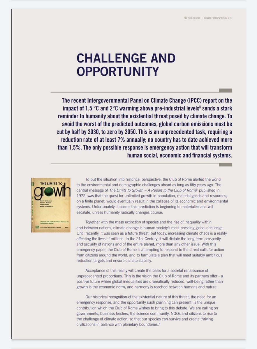 39) 3/16 This page starts by directly referring to the IPCC and then goes on to explain the Malthusian theory and the need for a global transformation.