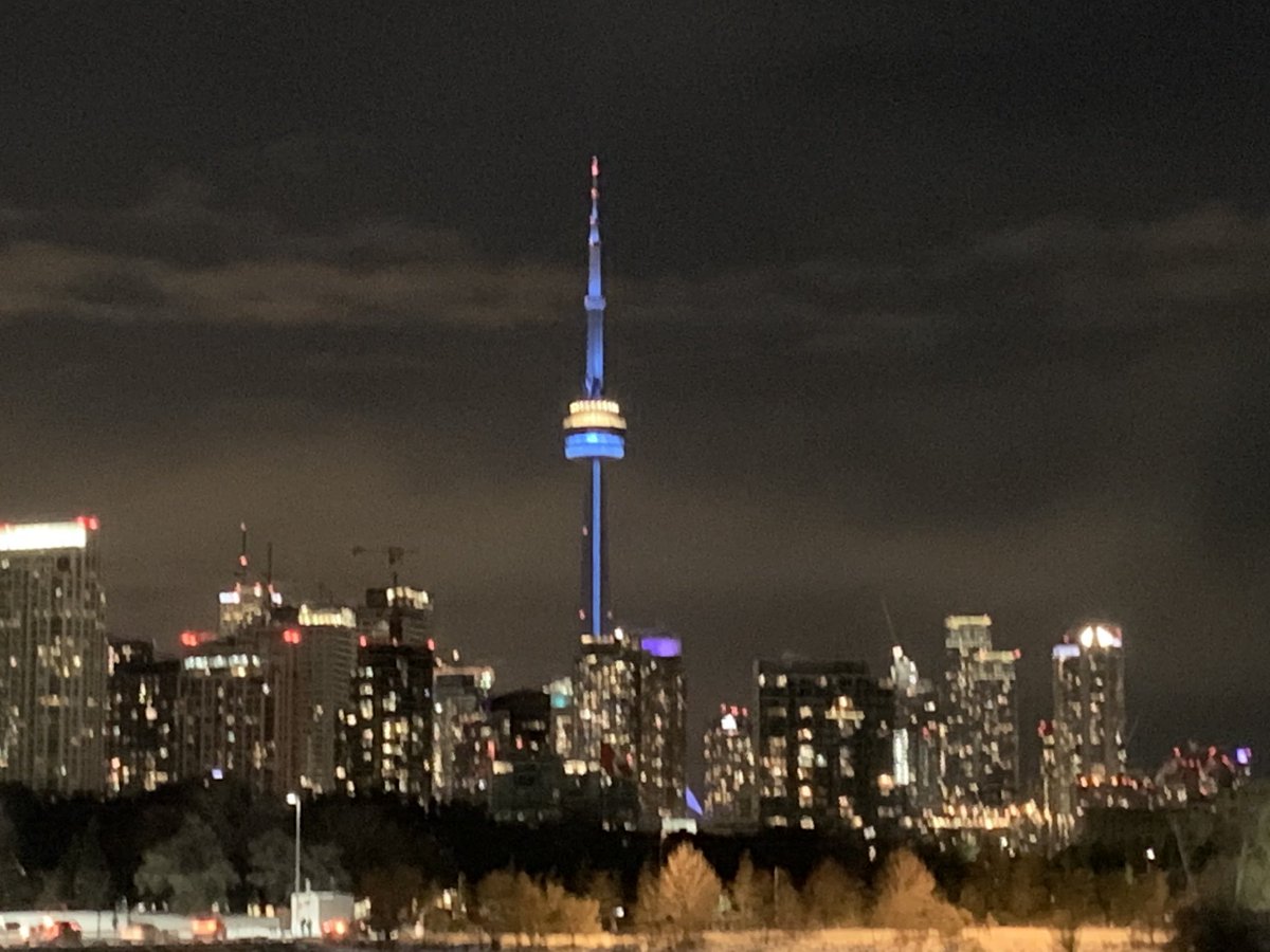 dani_canuck's tweet photo. Fantastic night celebrating @SOSCV_Canada ‘s 50th Anniversary tonight at Cirque de Soleil! And what a view of the CN Tower lit up in blue when we left! #SOSCelebrates https://t.co/NAFB4mZ0wV