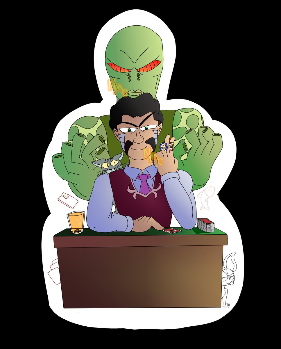 RealNMC's tweet photo. #DailyStand Day 30:
Daniel J. D'Arby - Osiris:
This was one of the best episodes of part 3 in my opinion, and honestly he was a cool dude. Stand looks kinda dumb tho, but besides that one of my favorite episodes. #art #JoJosBizarreAdventure #fanart #jojo https://t.co/dDOH5iTsM8