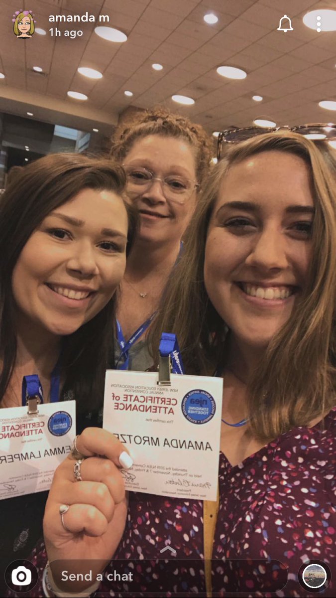 MissLamperti's tweet photo. I had a great time at the @NJEA convention this past weekend with @MissMrotzek and @LampertiBridget! We had a blast! A special thanks to Jessica Ging and Dianne Sottile for teaching me so many awesome strategies in their workshop, “Keys to Teaching Complex Kids”. https://t.co/D1iH06hBig