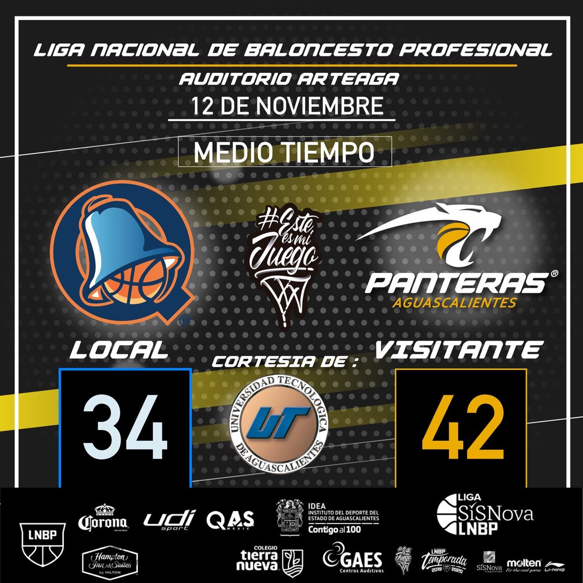 Libertadores reacciona pero Panteras cierra con triple de Alex Villanueva para volver a imponer distancia. 
<a href="/PanterasSomos/">Panteras Aguascalientes</a>
  #agsterritoriopantera #sientetujuego #LNBPlaTienesQueVivir #EsteEsMiJuego #LNBP20192020