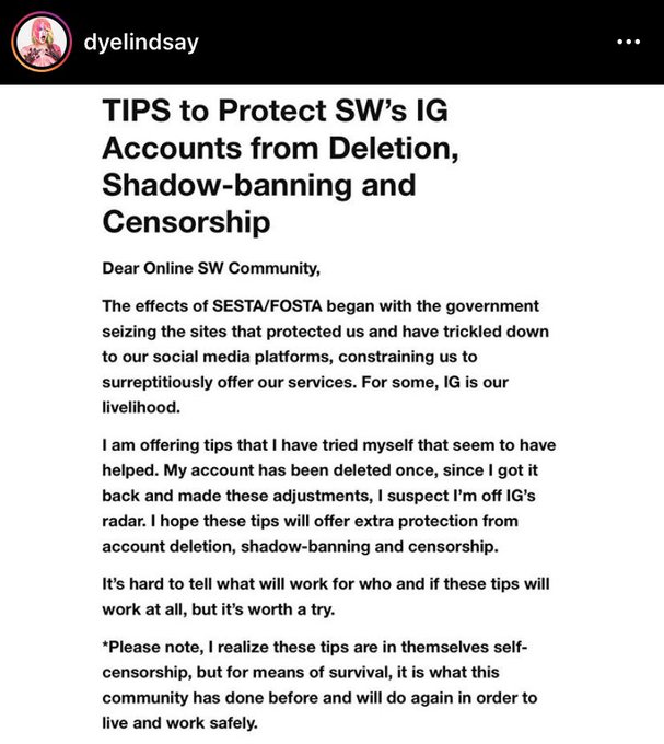 1 pic. ?? Tips for Sex Workers on IG ??

By: @Dyelindsay on IG
https://t.co/TmGVqi2Q3t https://t.co/