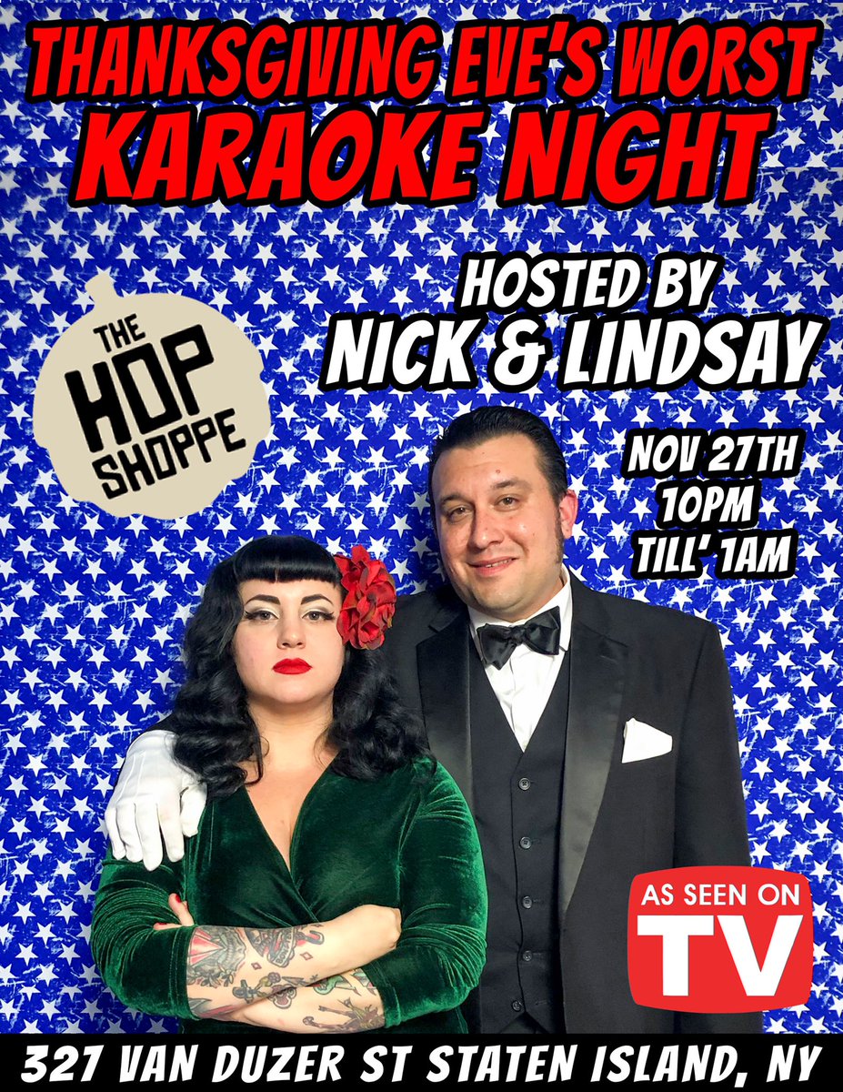 sideshowopera's tweet image. The “worst” karaoke night is coming for you NYC! Come out to Staten Island’s @thehopshoppe on November 27th (Thanksgiving Eve) from 10PM till’ 1AM....we promise you that you won’t be the worst 💙❤️💙❤️
.
.
.
#karaoke #nyc #statenisland #nightlife #statenislandevents #coldturkey