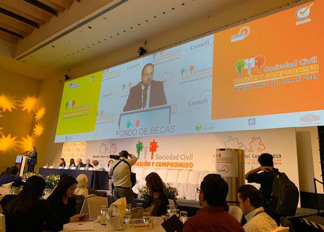 En representación del Gobernador del Estado, el Subsecretario para el Desarrollo y Vinculación con OSC, Juan Carlos Anguiano Orozco, participó en las actividades realizadas en el marco de la Reunión Anual CEMEFI 2019 “Sociedad Civil, Pasión y Compromiso” que se celebra en CDMX.