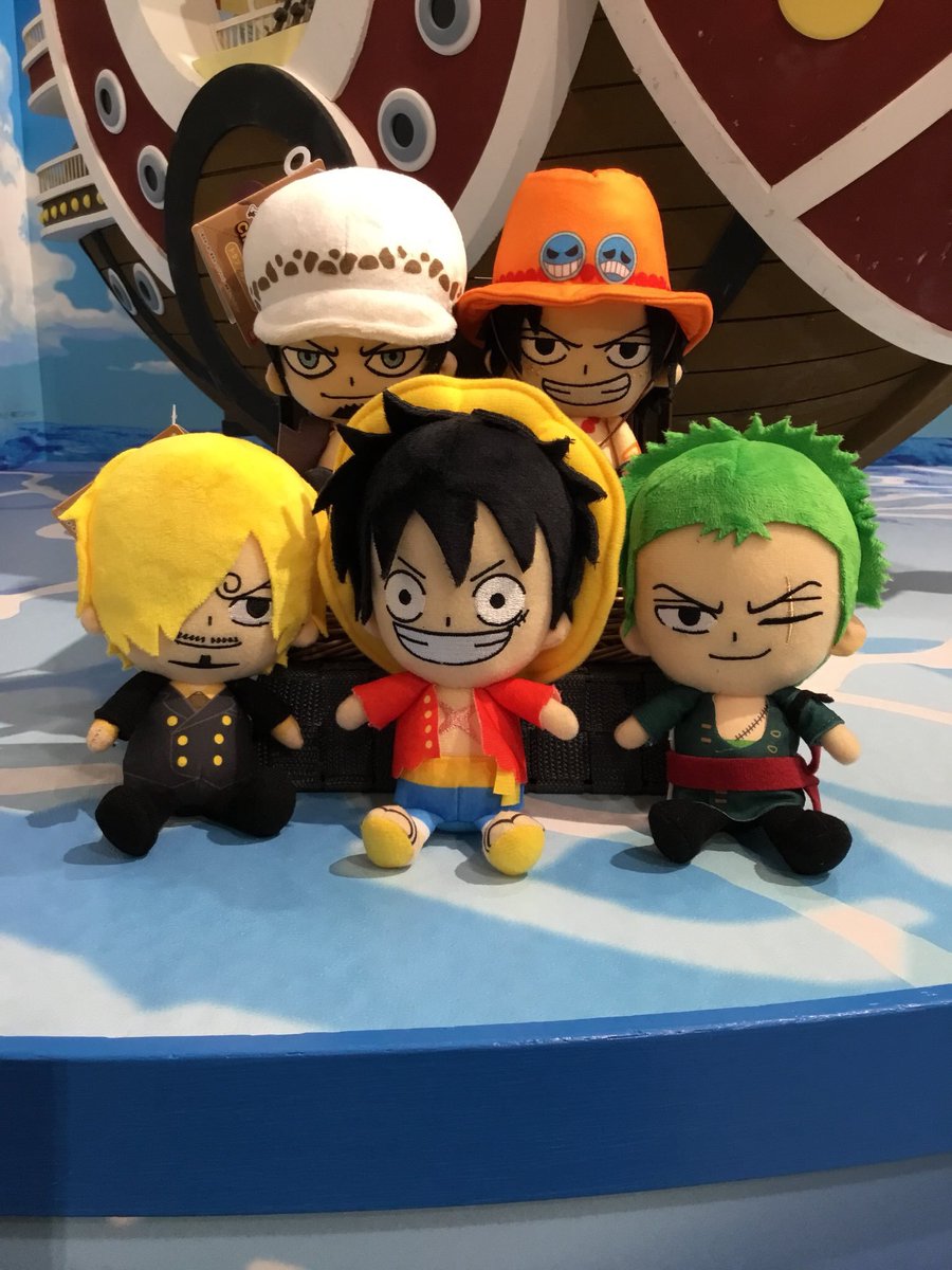 One Piece麦わらストア渋谷本店 再入荷 Chibi ぬいぐるみ 全5種 ルフィ ゾロ サンジ エース ロー 各1 600円 税 好評発売中 麦わらストア Onepiece