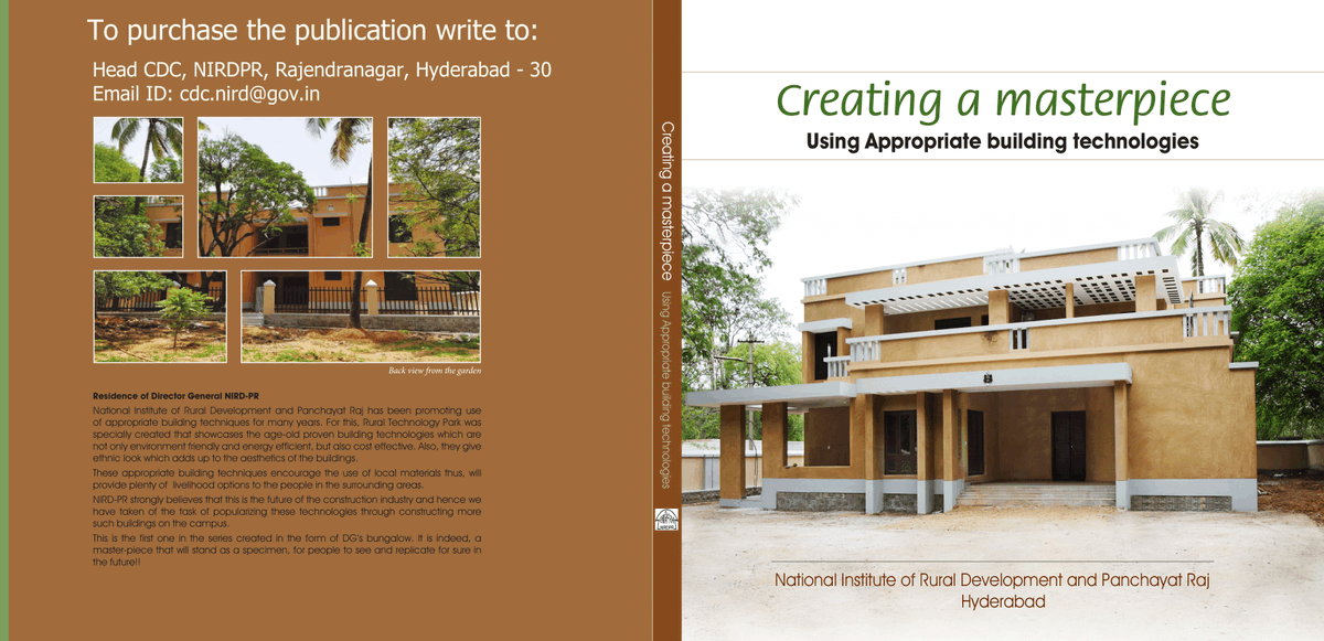 NIRDPR_India's tweet photo. #Creatingamasterpiece
The publication provides insights of Director General Bungalow at @NIRDPR_India depicting the #technologies and #techniques used in #construction and making it #ecofriendly & #costeffective.
#technology #WednesdayWisdom #WednesdayMotivation @ciatrtp https://t.co/FSxCXbxtdr