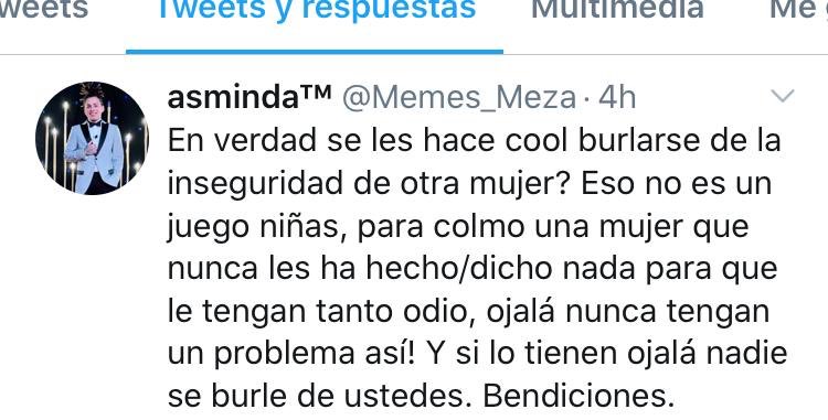 Como qué algo no cuadra con esta cuenta 🤫
“Sí vas a atacar ataca con inteligencia, no metiéndote con el físico de los demás, por qué lo único que demuestras con eso es tu baja autoestima”