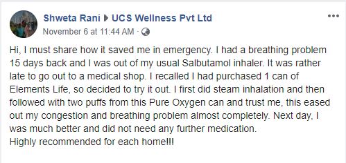 ucselementslife's tweet photo. If the high #airPollution levels are bothering you too, read this feedback from one of our esteemed customers. #elementsLife only feels grateful, their vision for better health and #wellness is helping people in a big way.
#DelhiAirEmergency #DelhiAir https://t.co/KFIimVomOL