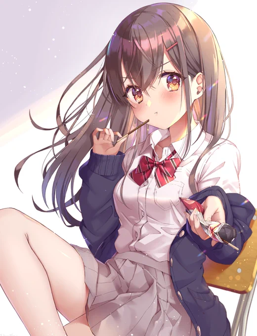 …はい、最後の1本食べてくれない?
もうお腹いっぱいだから

好きな人に素直に"あげる"と言えない子 