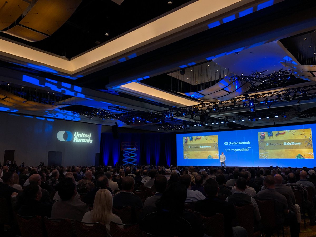 UnitedRentals's tweet photo. Expertise and empathy came together here. @MickEbeling of @NotImpossible Labs showed how innovation can drive real human change in his Keynote address at #TCIC2019. Inspiring stuff. https://t.co/DQfh9RZlJC