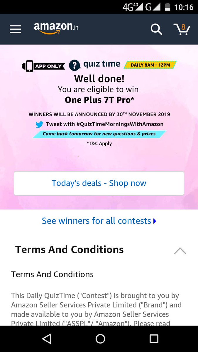 SamreenFatimaS1's tweet photo. #QuizTimeMorningsWithAmazon
@amazonIN https://t.co/gPCjQFniwp