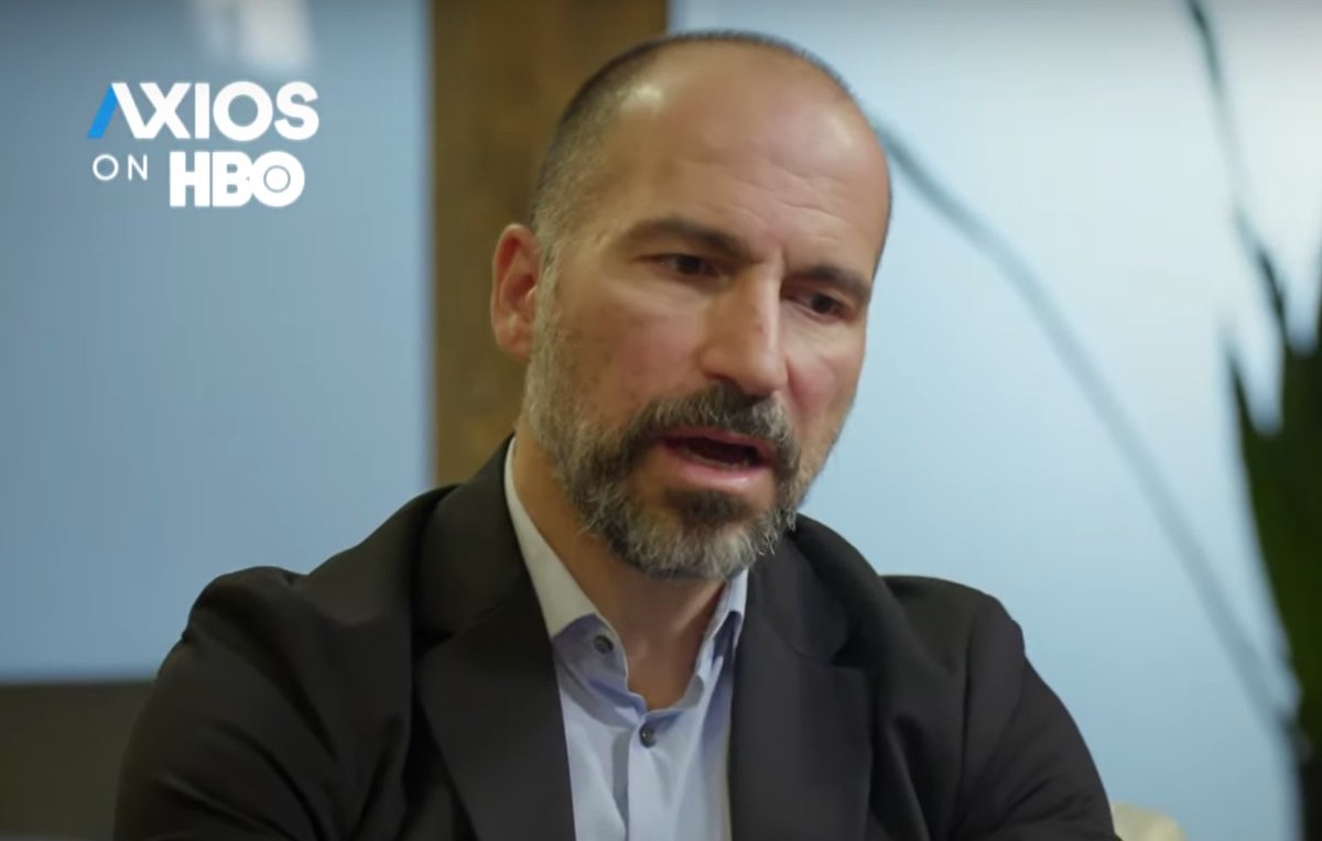 24/ As he says, "I" (" personally"), the Uber CEO shrugs both shoulders (0:47). A shrug indicates the thought-emotions of:• I don't know• I don't care• What does it matter?