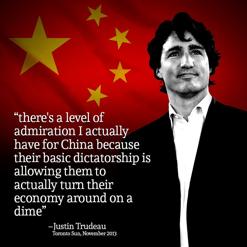 88) And Justin has openly expressed his admiration for China's dictatorship.