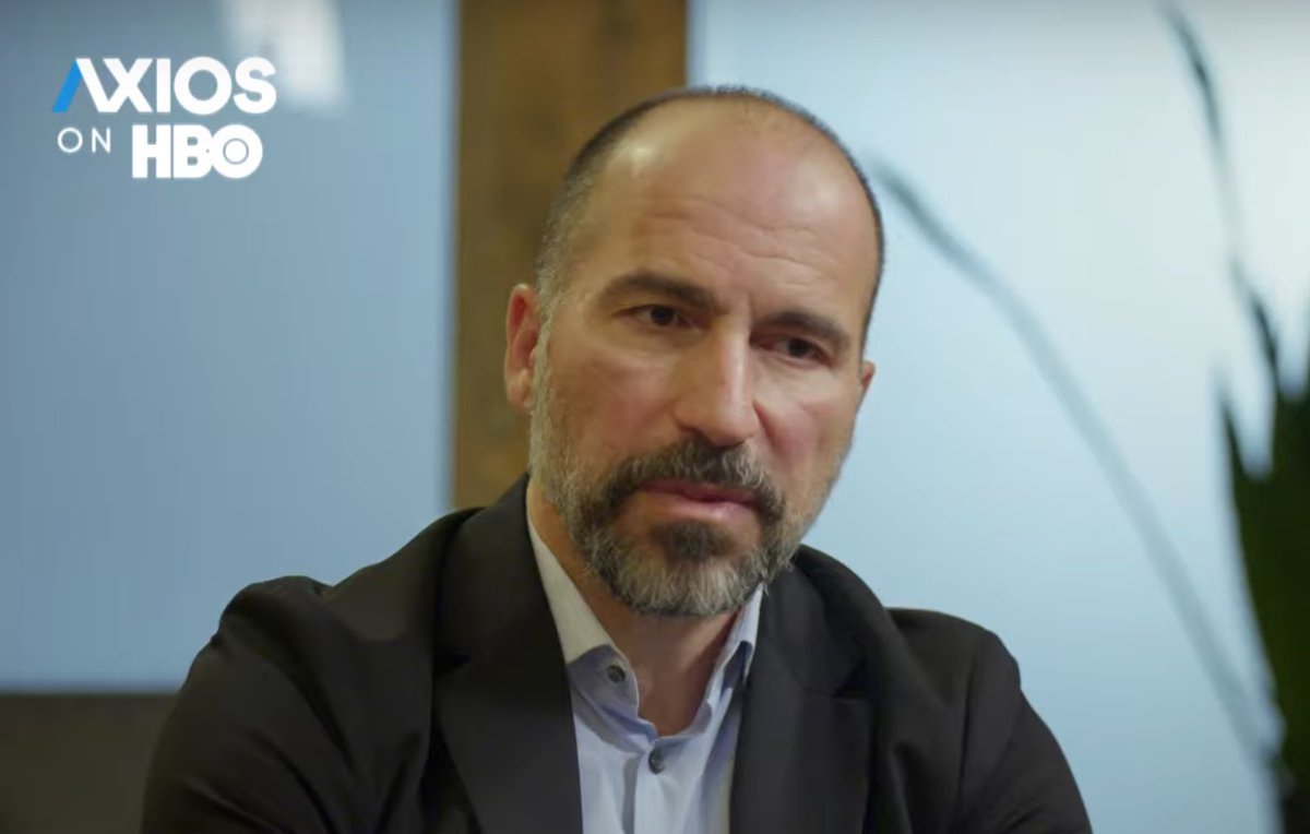 42/ Another Shrug is displayed during 1:25 ("I don't know", "I don't care", "What does it matter?") as Khosrowshahi says, "and from my standpoint"