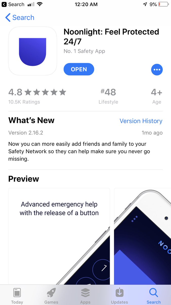 chloeeee____'s tweet image. EVERYONE should have this app. this is the best app ever, I 100% recommend. you hold down the button &amp;amp; if you release it, you have 10 seconds to type in your pin &amp;amp; if you don’t, it sends police to your EXACT location