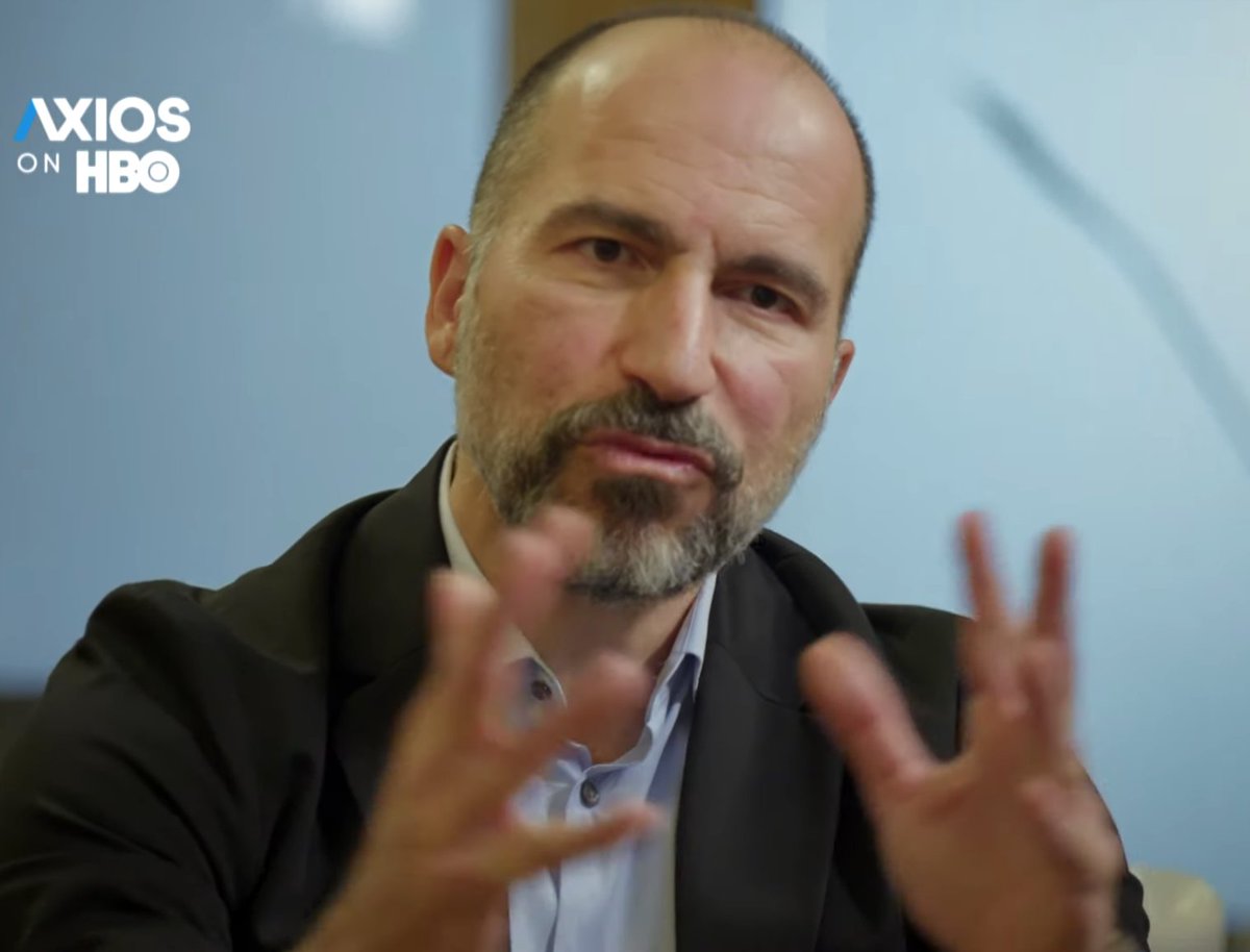 44/ Khosrowshahi then says, "I didn't — read that part of the CIA report. You're, you're obviousy [sic] deeper in it". Throughout most of this sentence, he gestures with his hands and fingers in a pseudo-jazz-hands manner.