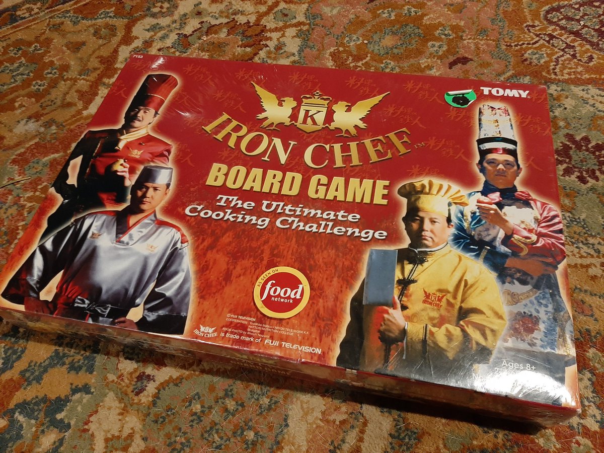 My copy of Iron Chef the board game arrived today and after freaking out I noticed the bottom note on the front of the box. 'No cooking required' XD 

Cooking must be hard mode

#ironchef #boardgames #grailgame #nocookingrequired