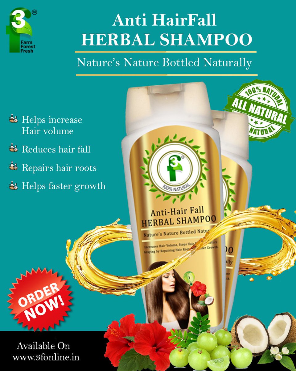 official_3f's tweet photo. 3f Anti Hairfall Herbal Shampoo is not only completely natural, but it also does not contain the harsh chemicals that most hair care products do.

3f Herbal shampoo Helps Increase Hair Volume, Helps Repair the roots for faster hair growth.

#3fonline #antihairfall #herbalshampoo https://t.co/JJVOvUCfxZ