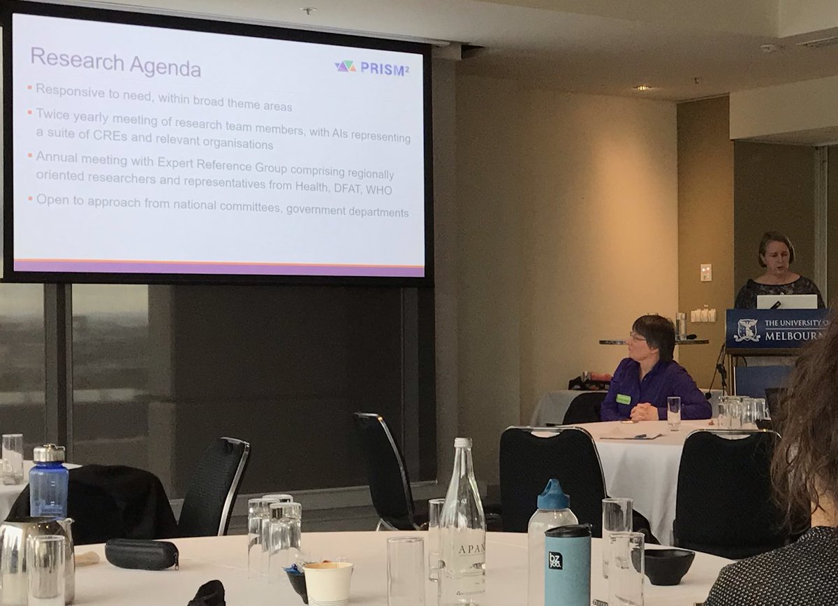 rihickson's tweet image. .@jmcvernon closing @PRISM_CRE with the “beautiful shiny rainbow that comes out of a prism”: #SPECTRUM. Like prism2 but now with decision science, health economics, policy &amp;amp; governance, &amp;amp; social sciences. Themes:
1. Endemic
2. Emerging
3. Drug resistant
4. Vector borne
infections