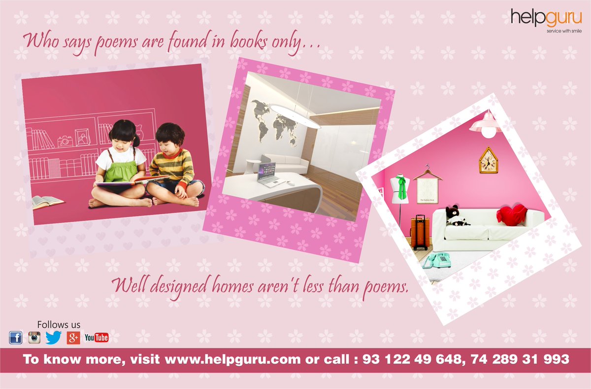 HelpguruG's tweet photo. Well-designed homes aren't less than poems.
#Book #Helpguru #Home #Interior #Decoration #Services #Delhi #Mumbai
https://t.co/f2rnNFEBBW
To know more visit: https://t.co/TFU5WUOoyo or Call 9312249648, 9599588230 https://t.co/ooDgOAMomE