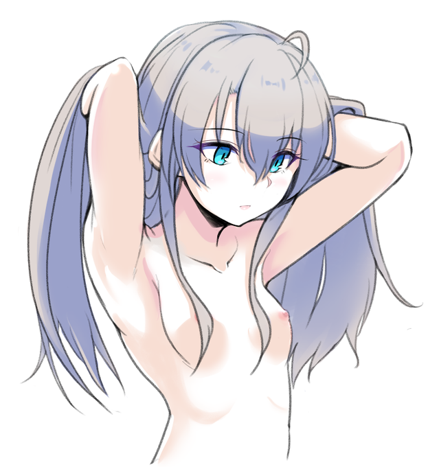 襟足に両手を入れて持ち上げてからの髪ファッサーすこ 