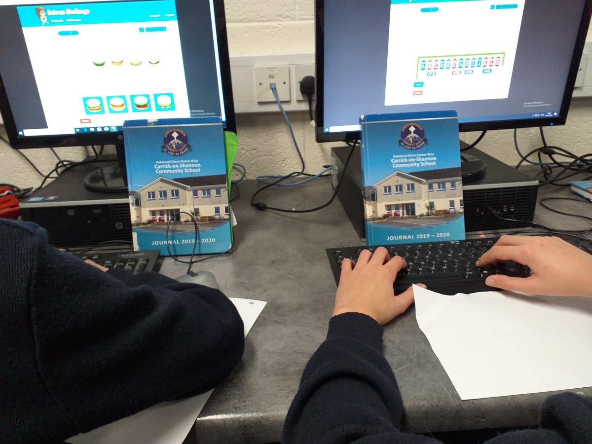 m_cormican's tweet image. First Year students from #CarrickonShannonCommunitySchool participating in the #bebraschallenge for  #techweek2019 Thank you to @jdunne_ie for collaboration and advice! @JctCoding @PDST_TechinEd