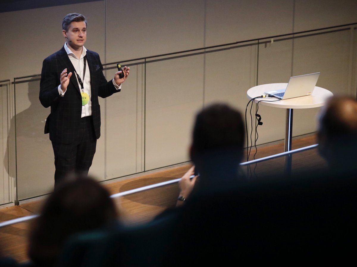 steelprize's tweet photo. Niko Korte: ”Accelerating the digital customer services is in the focus of SSAB’s digital strategy.” #SteelPrize #ExperienceDay https://t.co/y7zyiuySo3