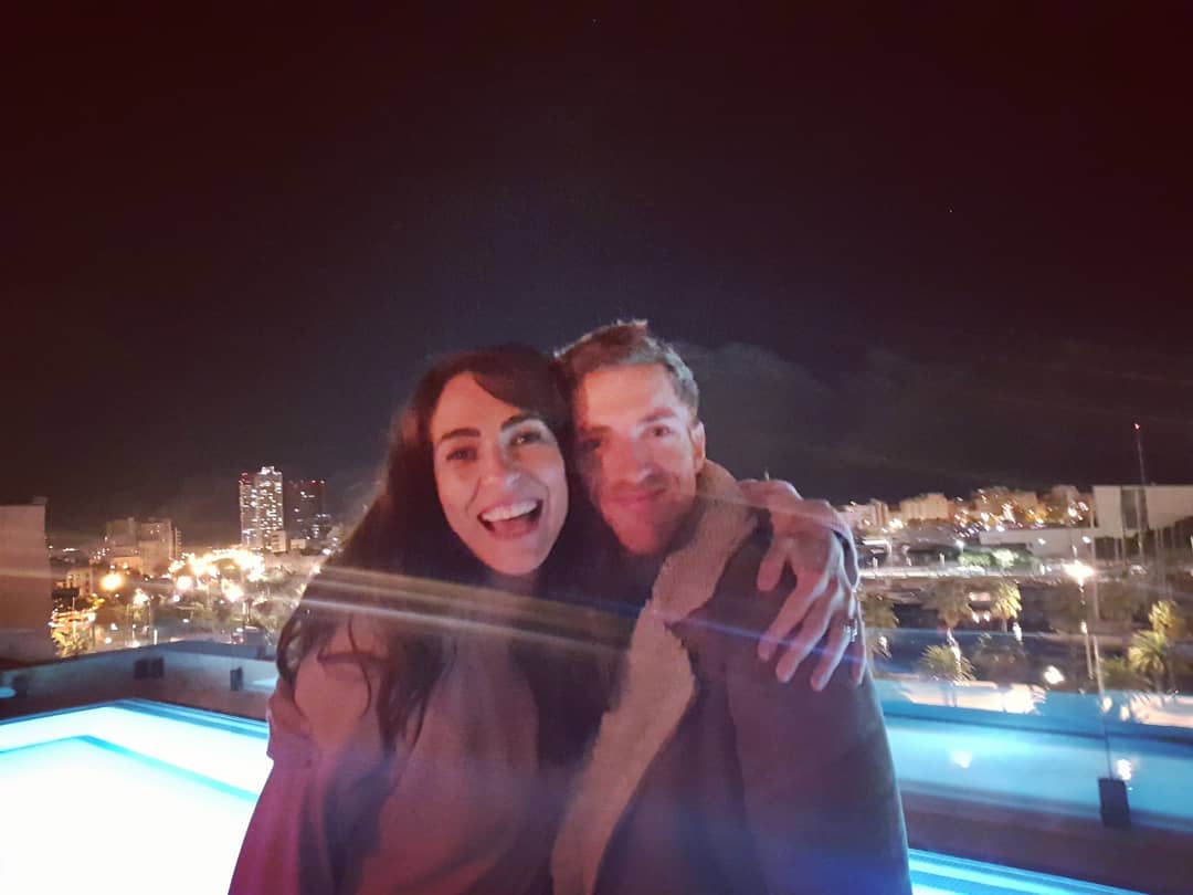 NiceNSpiky's tweet photo. We've been gigging abroad again. What a fabulous evening in Barcelona thanks to these two @esther_manito @russellhickss We'll be back in early 2020 🍾😂💯 #nicenspiky #esthermanito #russellhicks #gracias https://t.co/bZti7crymF