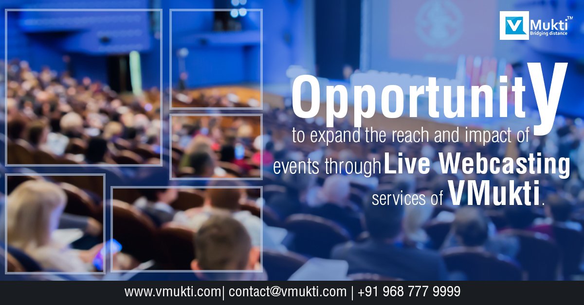 VMukti's tweet image. VMukti Webcasting Service to educate, engage and communicate with every type of audience you want.
Contact us on : 9687779999

#livewebcasting #livestreaming #liveevent #webcasting #webinars #enterprisestreaming #videoconferencing #multiplestreaming #socialmediastreaming