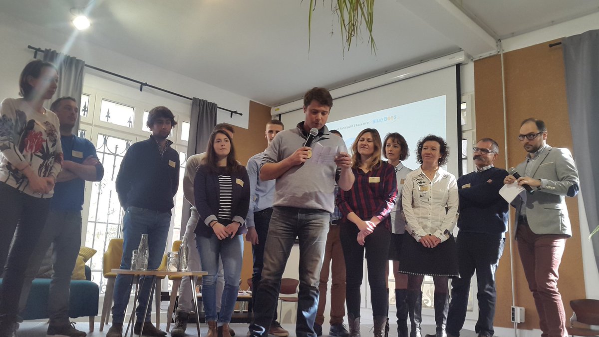 Très émouvant discours de Methacaux, projet collectif d'éleveurs qui a gagné 50 000 euros de prêt à taux zero sur <a href="/bluebeesfr/">BlueBees</a> pour financer un projet de méthanisation !