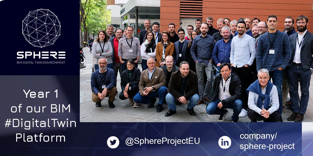 Thank you to all <a href="/SphereProjectEU/">SPHERE Project EU</a> partners for a great GA! We close a very interesting &amp; productive 1st Year of defining how our #BIM based #DigitalTwin platform will be the solution for better design, construction and performance of the building life-cycle...Bring on Year 2!