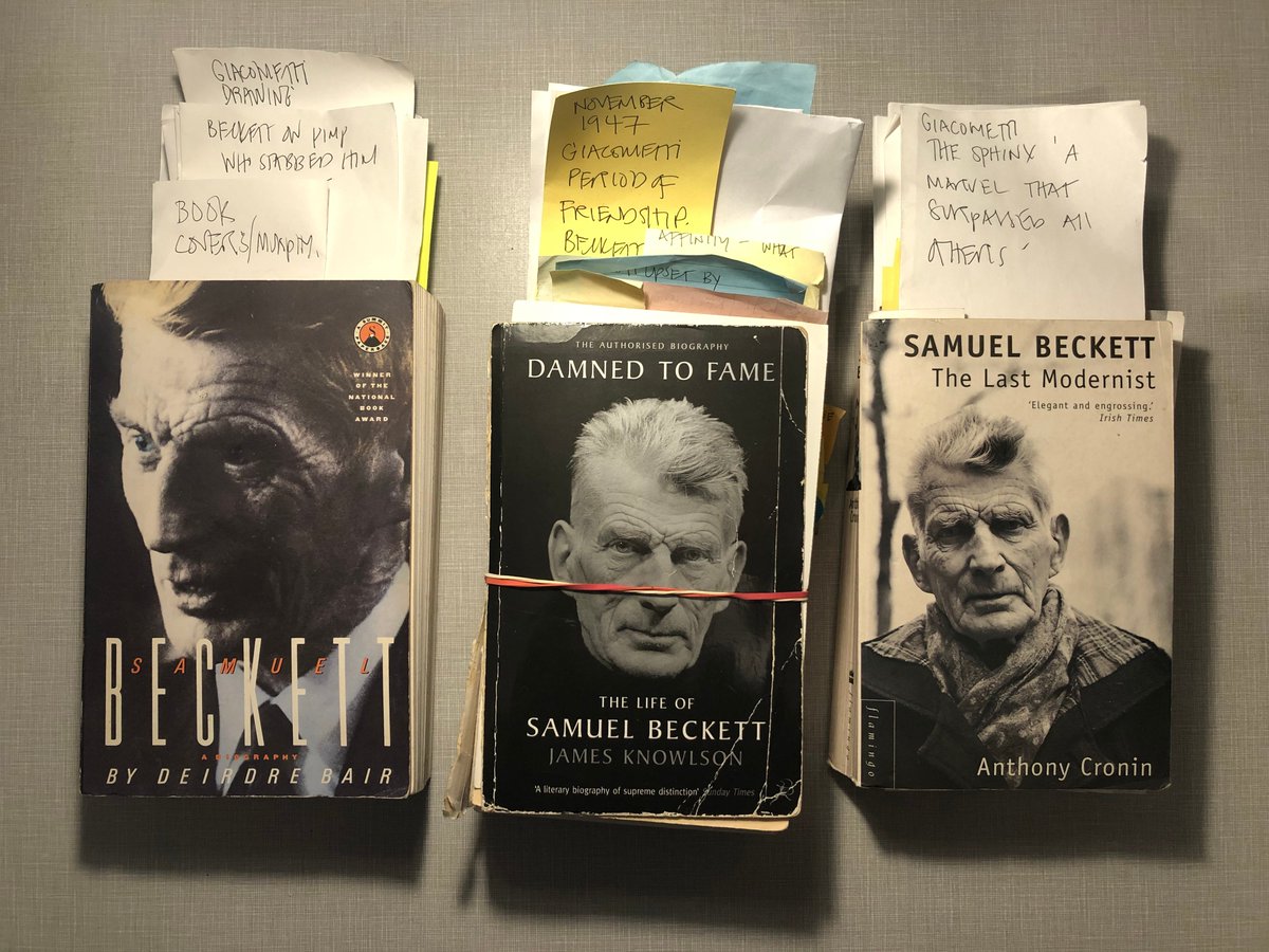 J_Wilkinson_Art's tweet photo. 🕴️🏽🌴🕴️🏽Dec 22nd 2019 is the 30th Anniversary of Samuel Beckett’s death. 

I’m re-reading the 3 major biographies of Beckett to see if the artist I know can still be found in their pages. Has anyone else read any of these biographies? Have a favourite? Please share your thoughts... https://t.co/SuJa1rgITh
