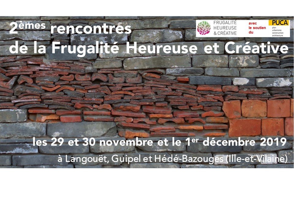 Les 2ndes rencontres de la Frugalité Heureuse et Créative auront lieu les 29, 30 novembre et 1er décembre à <a href="/langouet35/">Langouet</a>, Hédé-Bazouges et Guipel. Visites de ces communes au programme avec l'accompagnement de <a href="/BRUDED_/">BRUDED</a> 

➡️Retrouvez le programme : frugalite.org/include/telech…