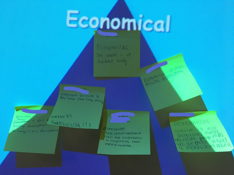 Joshgraphy's tweet photo. Examining the causes of uneven development with 11A this morning and encouraging to see they are more confident with assessing the most influential cause and backing up their opinion #aqageography #changingeconomicworld https://t.co/0amSxvRcuu